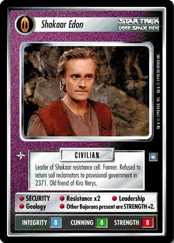 Star Trek CCG | Shakaar Edon - Deep Space Nine | The Nerd Merchant