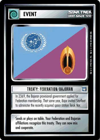 Star Trek CCG | Treaty: Federation/Bajoran - Deep Space Nine | The Nerd Merchant