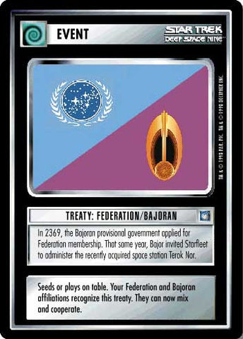Star Trek CCG | Treaty: Federation/Bajoran - Deep Space Nine | The Nerd Merchant