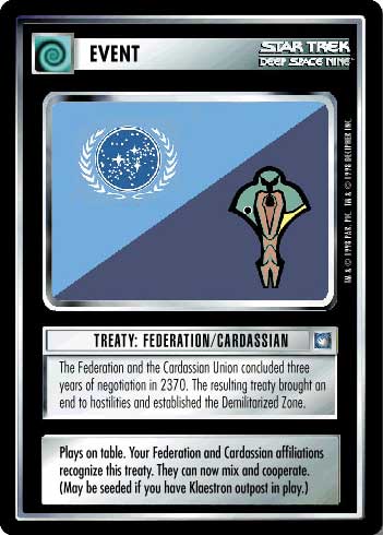 Star Trek CCG | Treaty: Federation/Cardassian - Deep Space Nine | The Nerd Merchant