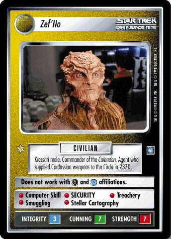 Star Trek CCG | Zef'No - Deep Space Nine | The Nerd Merchant