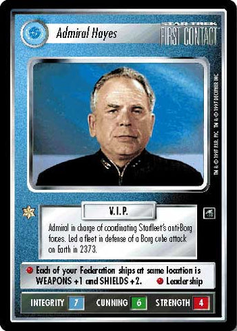 Star Trek CCG | Admiral Hayes - First Contact | The Nerd Merchant