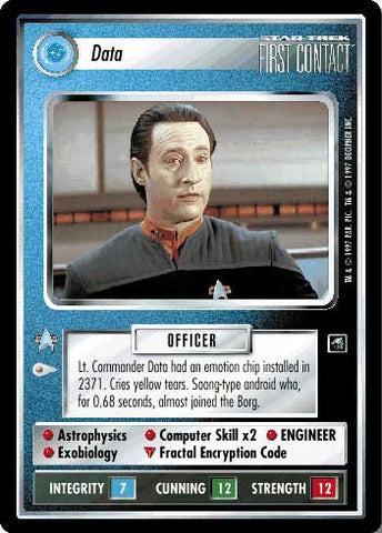 Star Trek CCG | Data - First Contact | The Nerd Merchant