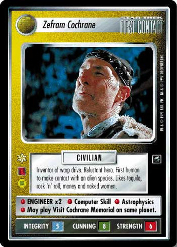 Star Trek CCG | Zefram Cochrane - First Contact | The Nerd Merchant