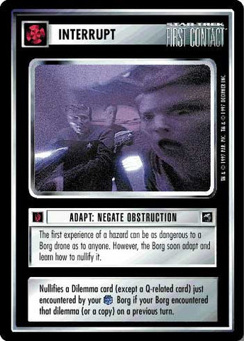Star Trek CCG | Adapt: Negate Obstruction - First Contact | The Nerd Merchant