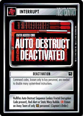 Star Trek CCG | Deactivation - First Contact | The Nerd Merchant