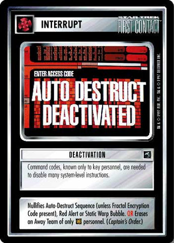 Star Trek CCG | Deactivation - First Contact | The Nerd Merchant