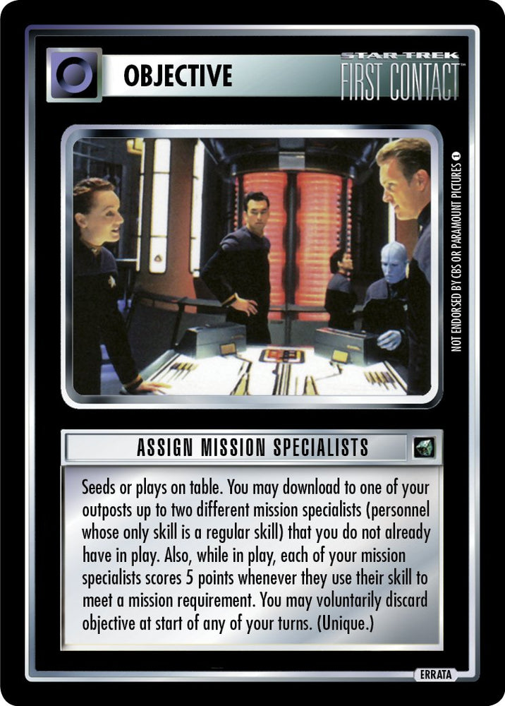 Star Trek CCG | Assign Mission Specialists - First Contact | The Nerd Merchant