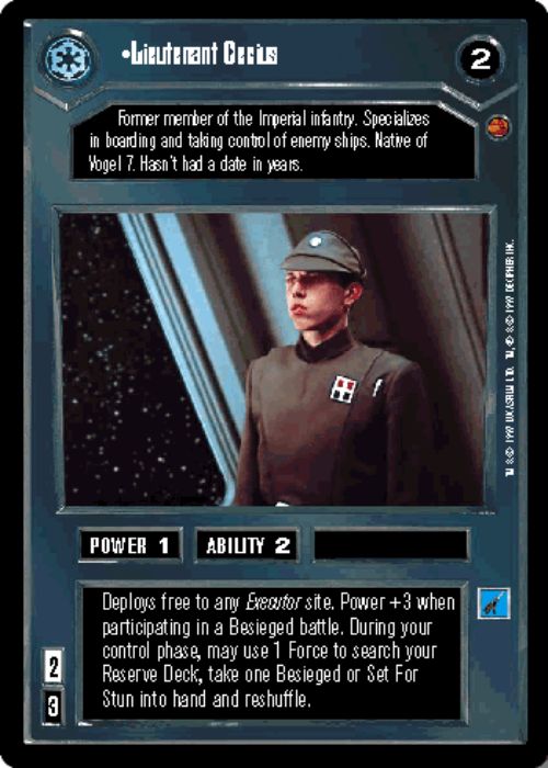 Star Wars CCG | Lieutenant Cecius - Cloud City | The Nerd Merchant