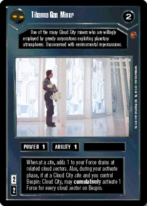 Star Wars CCG | Tibanna Gas Miner [Dark] - Cloud City | The Nerd Merchant