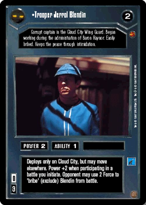 Star Wars CCG | Trooper Jerrol Blendin - Cloud City | The Nerd Merchant