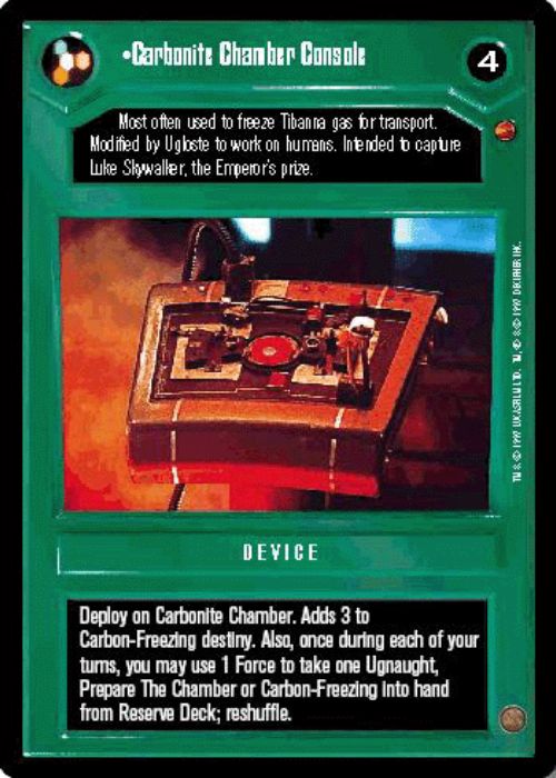 Star Wars CCG | Carbonite Chamber Console - Cloud City | The Nerd Merchant