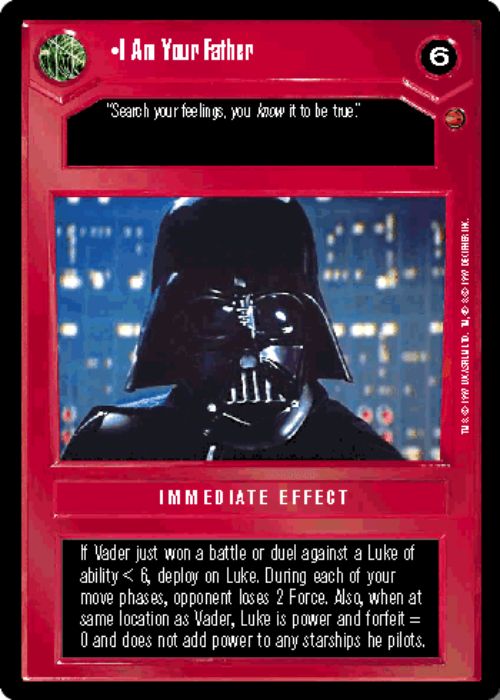 Star Wars CCG | I Am Your Father - Cloud City  | The Nerd Merchant