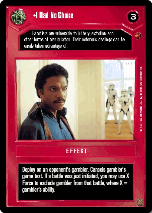 Star Wars CCG | I Had No Choice - Cloud City | The Nerd Merchant