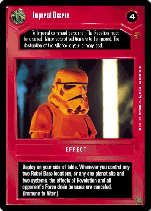 Star Wars CCG | Imperial Decree - Cloud City | The Nerd Merchant