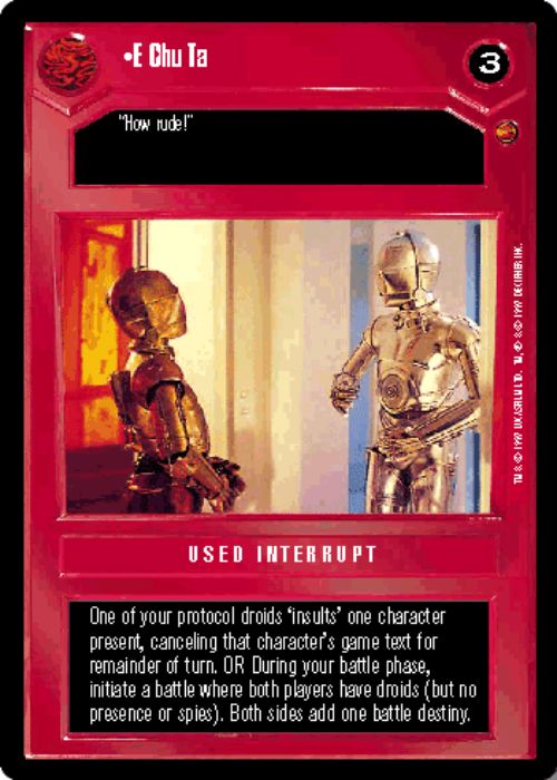 Star Wars CCG | E Chu Ta - Cloud City  | The Nerd Merchant