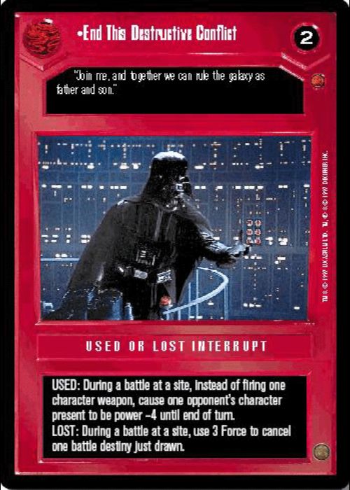 Star Wars CCG | End This Destructive Conflict - Cloud City  | The Nerd Merchant