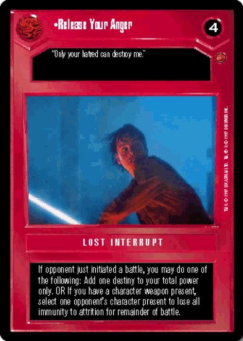 Star Wars CCG | Release Your Anger - Cloud City  | The Nerd Merchant