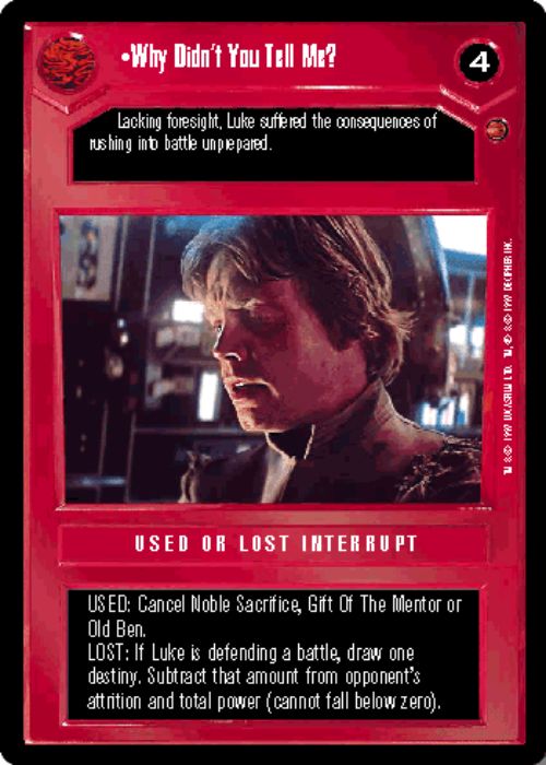 Star Wars CCG | Why Didn't You Tell Me? - Cloud City  | The Nerd Merchant