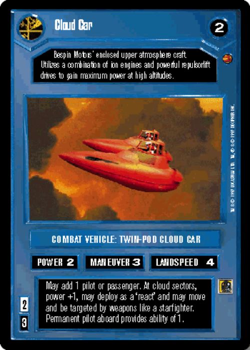 Star Wars CCG | Cloud Car [Dark] - Cloud City  | The Nerd Merchant