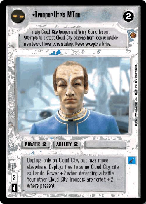 Star Wars CCG | Trooper Utris M'Toc - Cloud City  | The Nerd Merchant