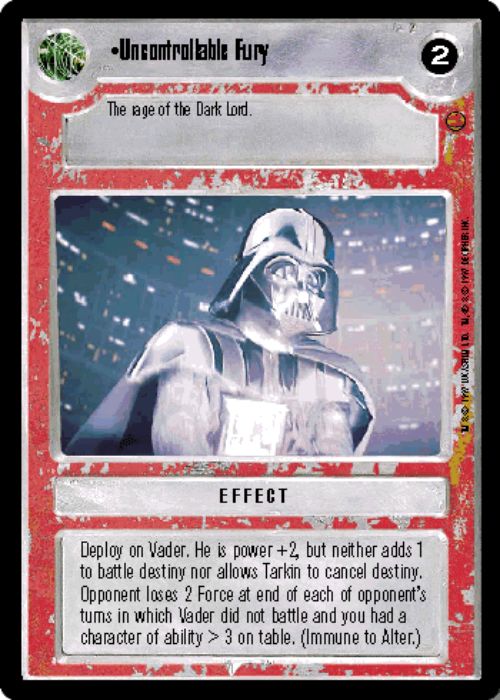 Star Wars CCG | Uncontrollable Fury - Cloud City  | The Nerd Merchant