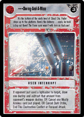 Star Wars CCG | Swing-And-A-Miss - Cloud City  | The Nerd Merchant