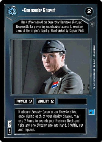 Star Wars CCG | Commander Gherant - Dagobah  | The Nerd Merchant