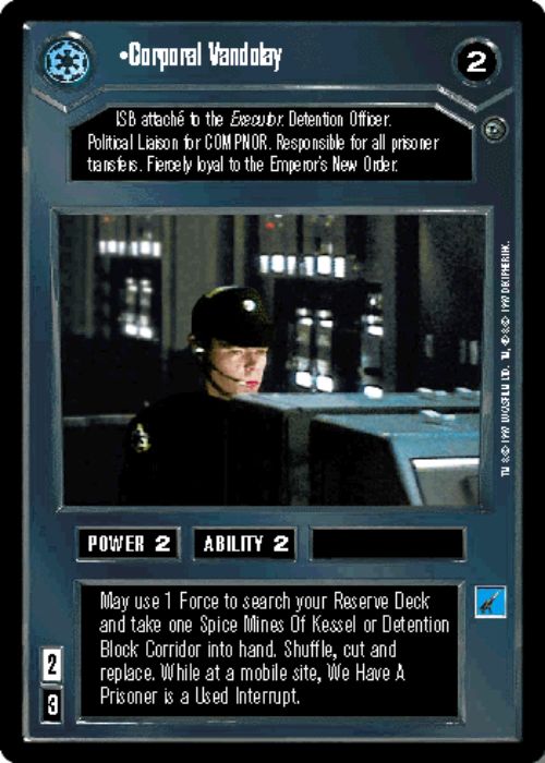 Star Wars CCG | Corporal Vandolay - Dagobah  | The Nerd Merchant