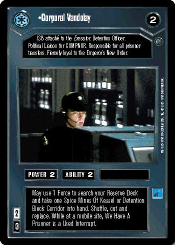 Star Wars CCG | Corporal Vandolay - Dagobah  | The Nerd Merchant