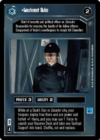 Star Wars CCG | Lieutenant Suba - Dagobah  | The Nerd Merchant