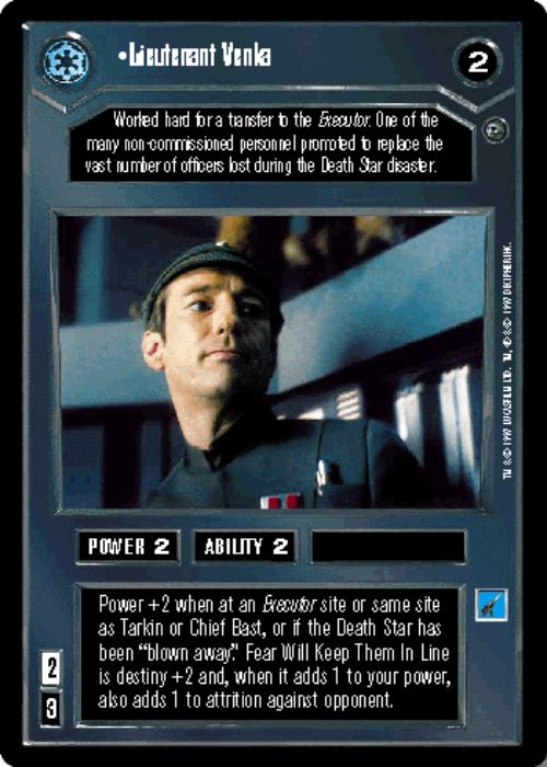 Star Wars CCG | Lieutenant Venka - Dagobah  | The Nerd Merchant