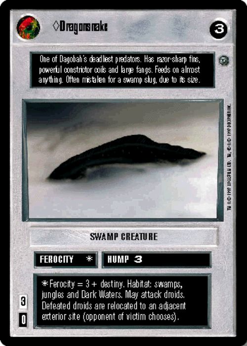 Star Wars CCG | Dragonsnake - Dagobah  | The Nerd Merchant