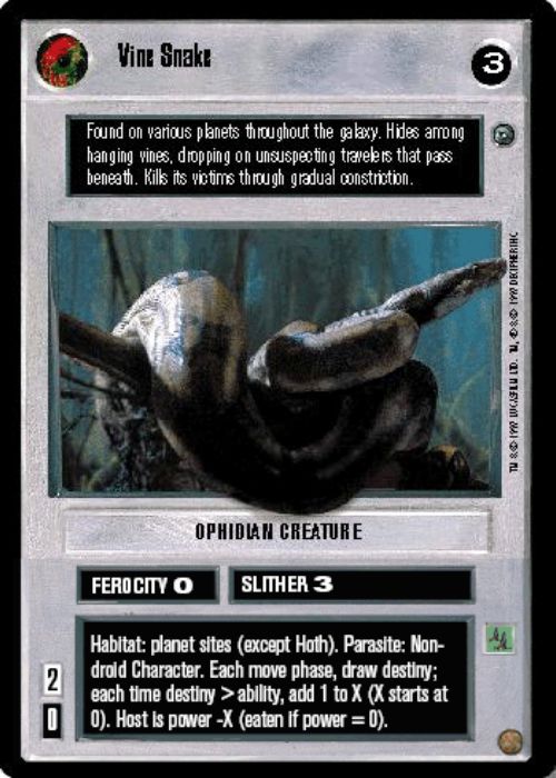 Star Wars CCG | Vine Snake [Dark] - Dagobah  | The Nerd Merchant