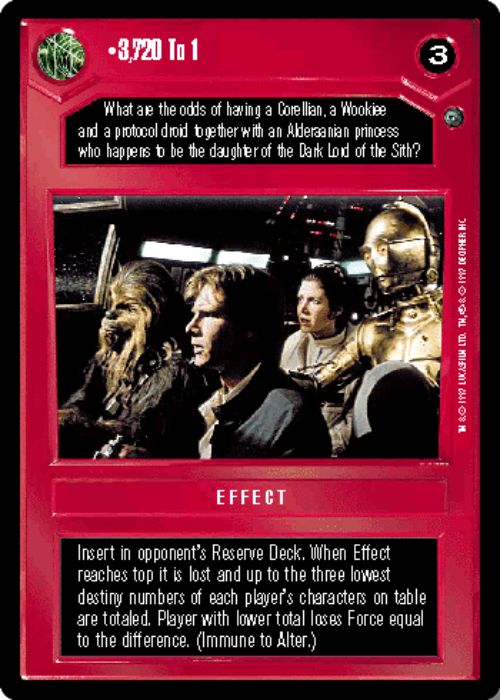 Star Wars CCG | 3,720 To 1 - Dagobah  | The Nerd Merchant