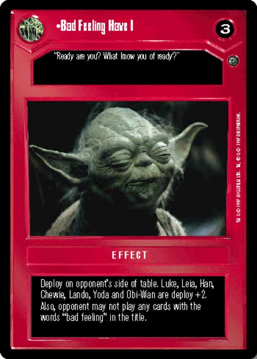 Star Wars CCG | Bad Feeling Have I - Dagobah  | The Nerd Merchant