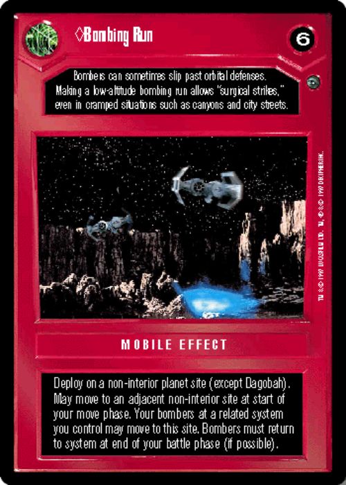 Star Wars CCG | Bombing Run - Dagobah  | The Nerd Merchant