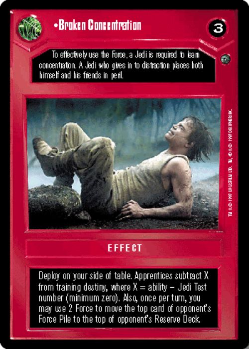 Star Wars CCG | Broken Concentration - Dagobah  | The Nerd Merchant