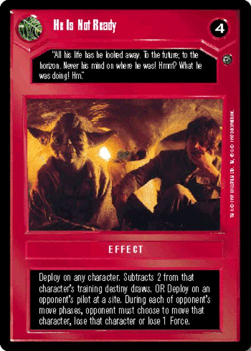 Star Wars CCG | He Is Not Ready - Dagobah  | The Nerd Merchant