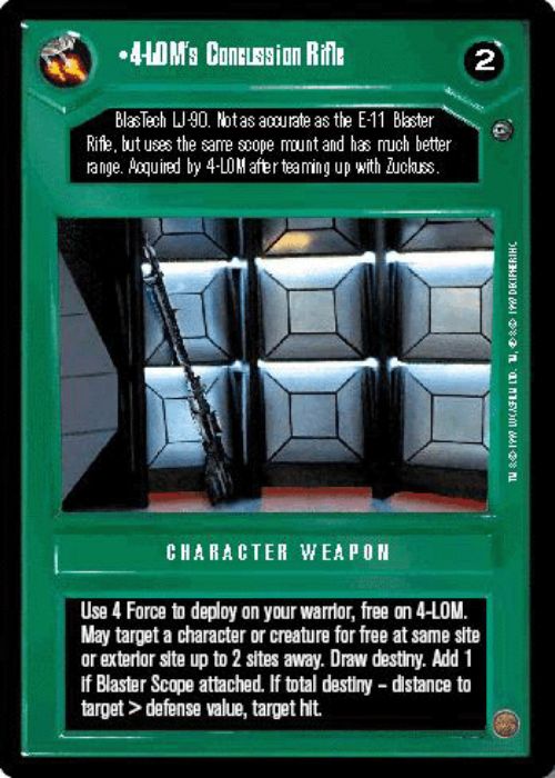 Star Wars CCG | 4-LOM's Concussion Rifle - Dagobah  | The Nerd Merchant