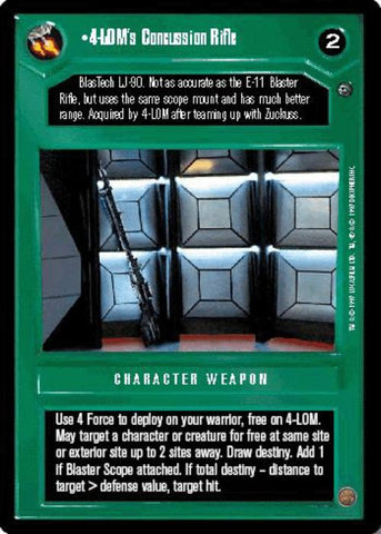 Star Wars CCG | 4-LOM's Concussion Rifle - Dagobah  | The Nerd Merchant