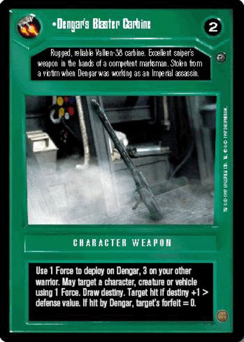 Star Wars CCG | Dengar's Blaster Carbine - Dagobah  | The Nerd Merchant