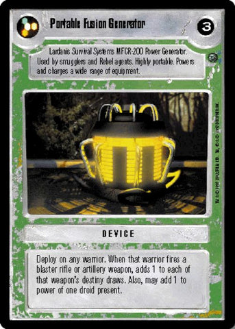 Star Wars CCG | Portable Fusion Generator - Dagobah  | The Nerd Merchant