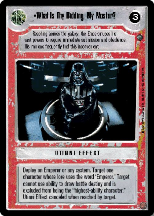 Star Wars CCG | What Is Thy Bidding, My Master? - Dagobah  | The Nerd Merchant