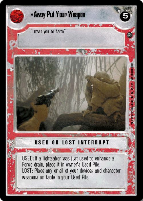 Star Wars CCG | Away Put Your Weapon - Dagobah | The Nerd Merchant