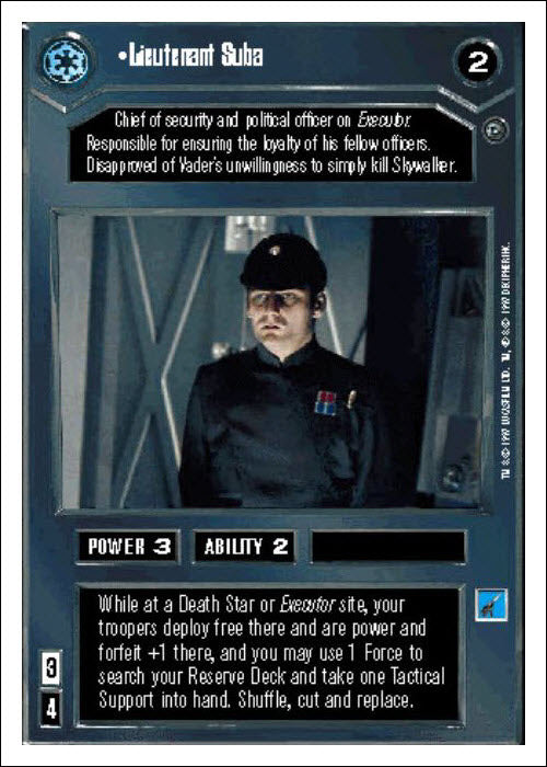 Star Wars CCG | Lieutenant Suba - Dagobah WB | The Nerd Merchant