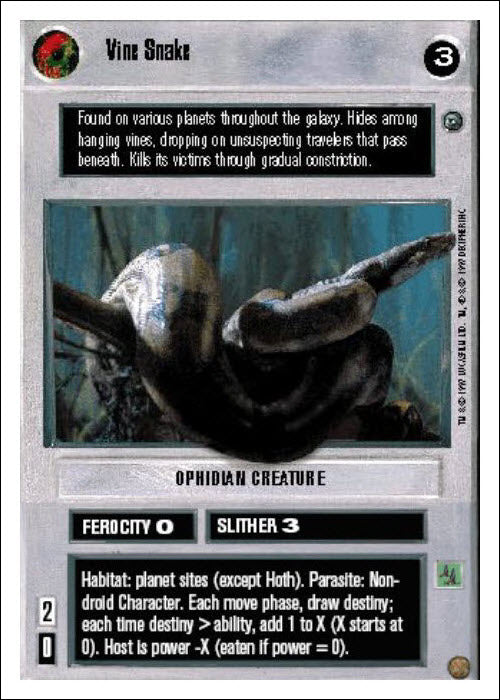 Star Wars CCG | Vine Snake [Dark] - Dagobah WB | The Nerd Merchant