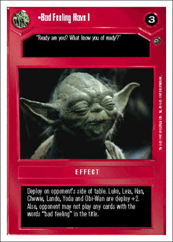 Star Wars CCG | Bad Feeling Have I - Dagobah WB | The Nerd Merchant