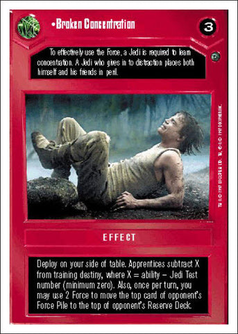 Star Wars CCG | Broken Concentration - Dagobah WB | The Nerd Merchant