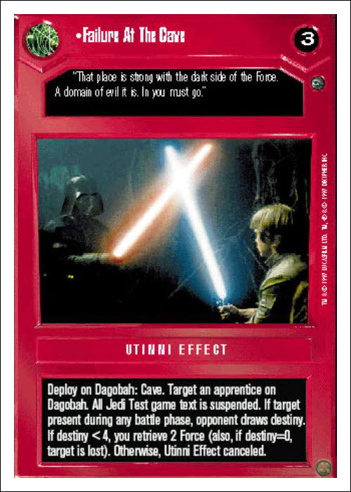 Star Wars CCG | Failure At The Cave - Dagobah WB | The Nerd Merchant